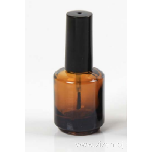 Empty custom round glass 15ml nail polish bottle